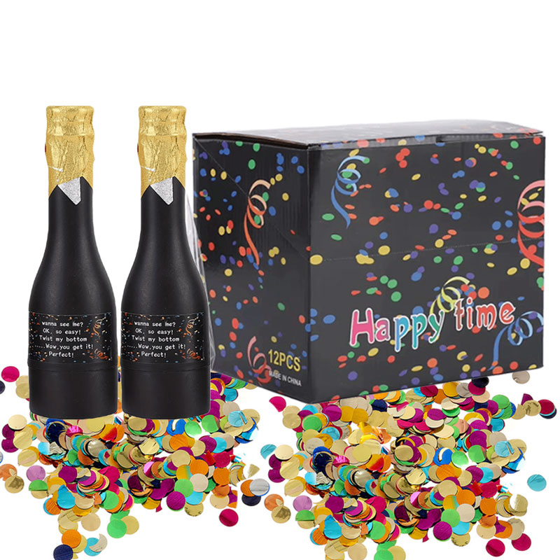 Confetti Cannon Tube - 6/12 Stück Konfetti-Werfer, Konfetti, einfach zu